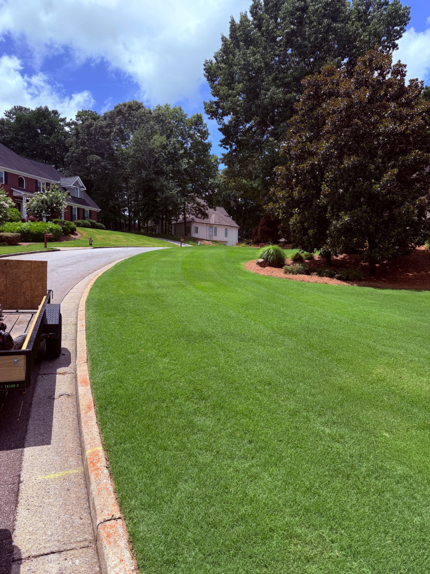Crisp curb edge along a manicured front lawn in Powder Springs, GA